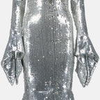Robes Robe à sequins Ami PARIS Argenté Femme