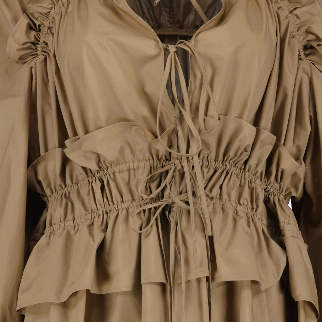 Robes Robe à volants MSGM Beige Femme