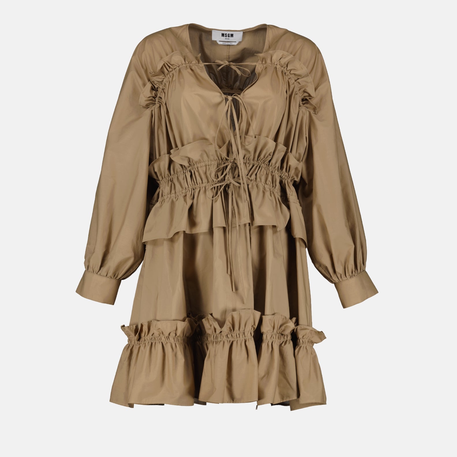 Robes Robe à volants MSGM Beige Femme