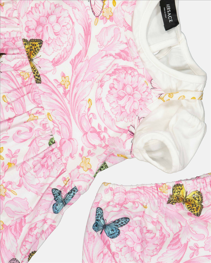 Vêtements Robe Barocco Butterfly Versace Rose Enfants