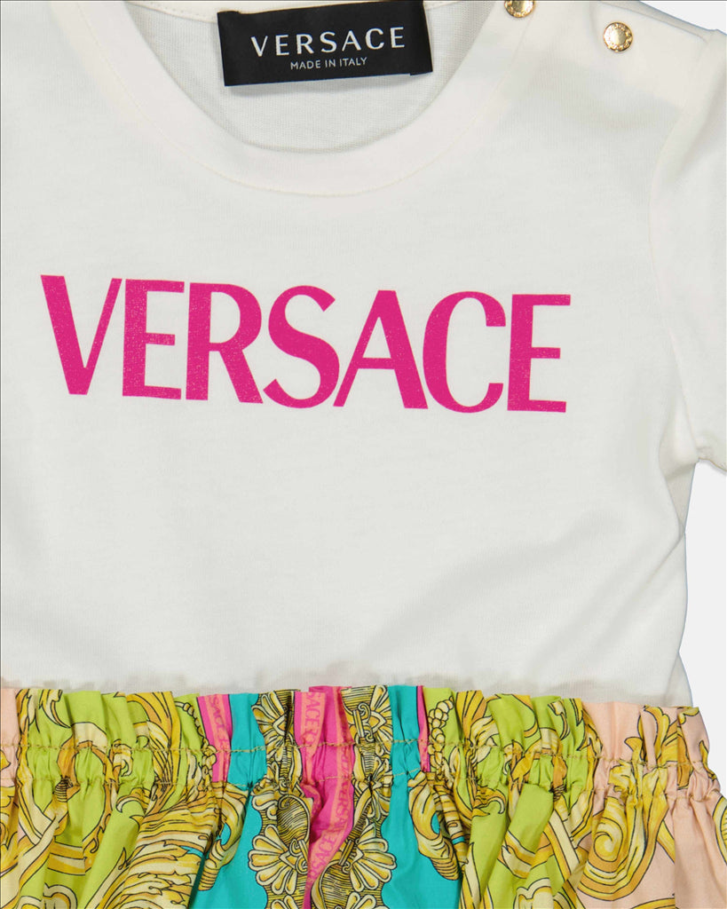 Vêtements Robe Barocco Goddess Versace Blanc Enfants