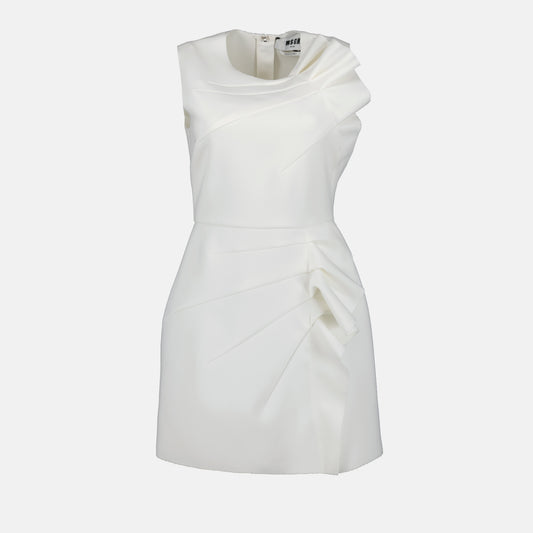 Ruffled dress White