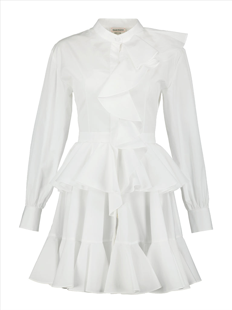 Robes Robe chemise Alexander McQueen Blanc Femme