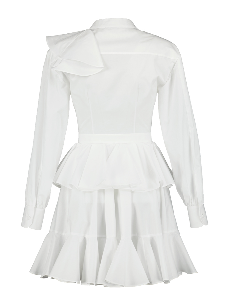 alexander mcqueen white shirt dress Alexander McQueen Cotton-Piqued Shirt Dress UFO No More