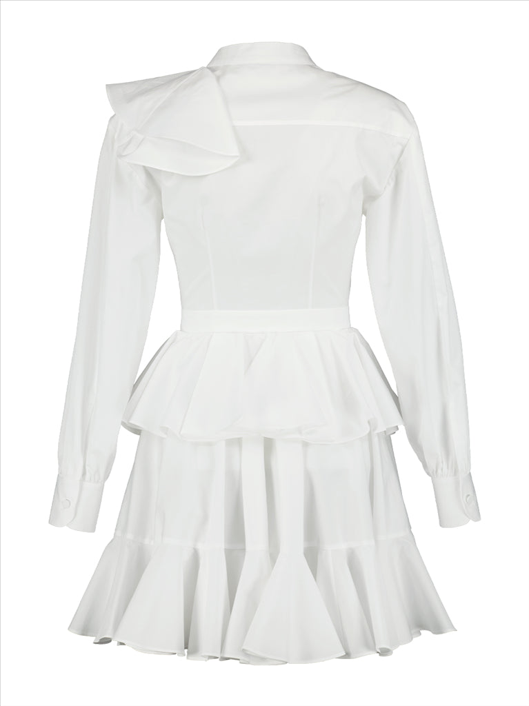 Robes Robe chemise Alexander McQueen Blanc Femme