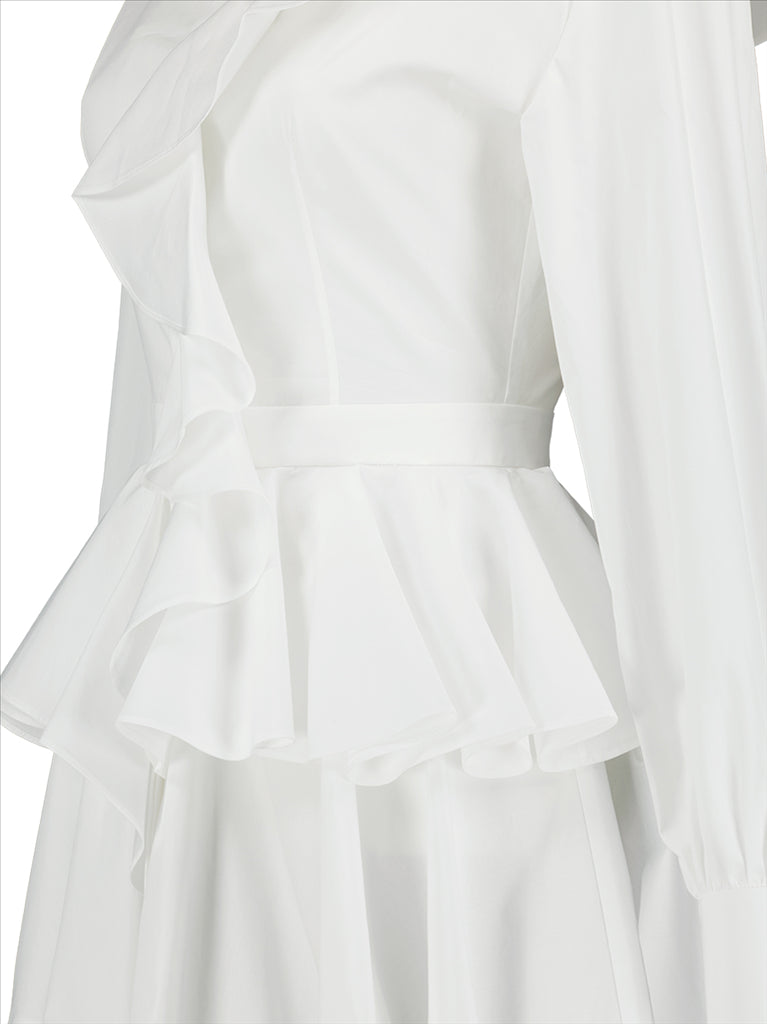 Robes Robe chemise Alexander McQueen Blanc Femme