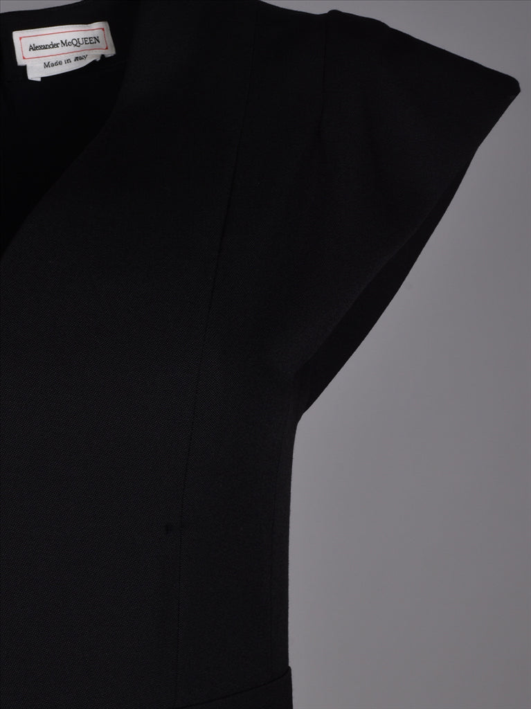 Robes Robe droite Alexander McQueen Noir Femme