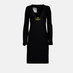 Abiti Abito Dritto Moschino Nero Femme