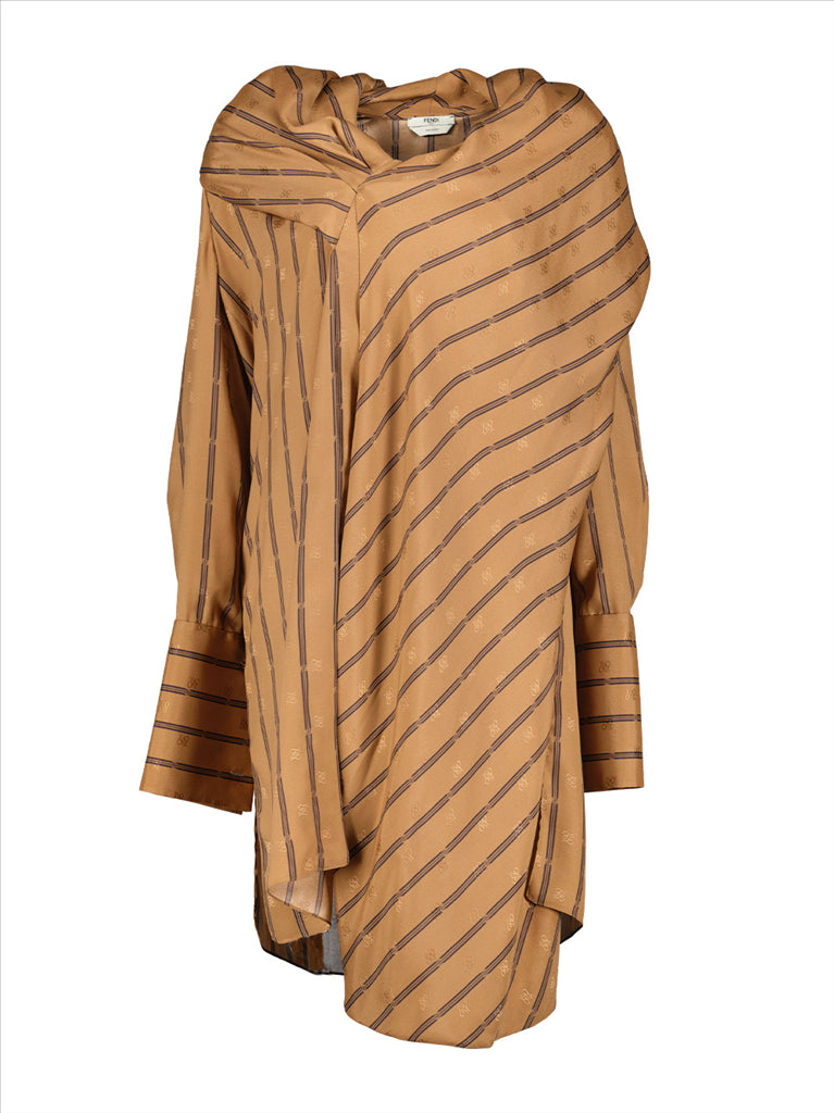 Dresses Crepe dress Fendi Brown Women