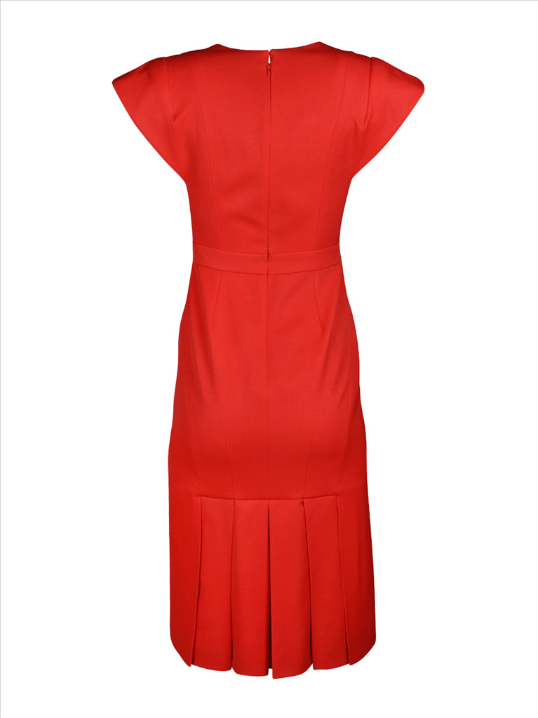 Robes Robe en laine Alexander McQueen Rouge Femme