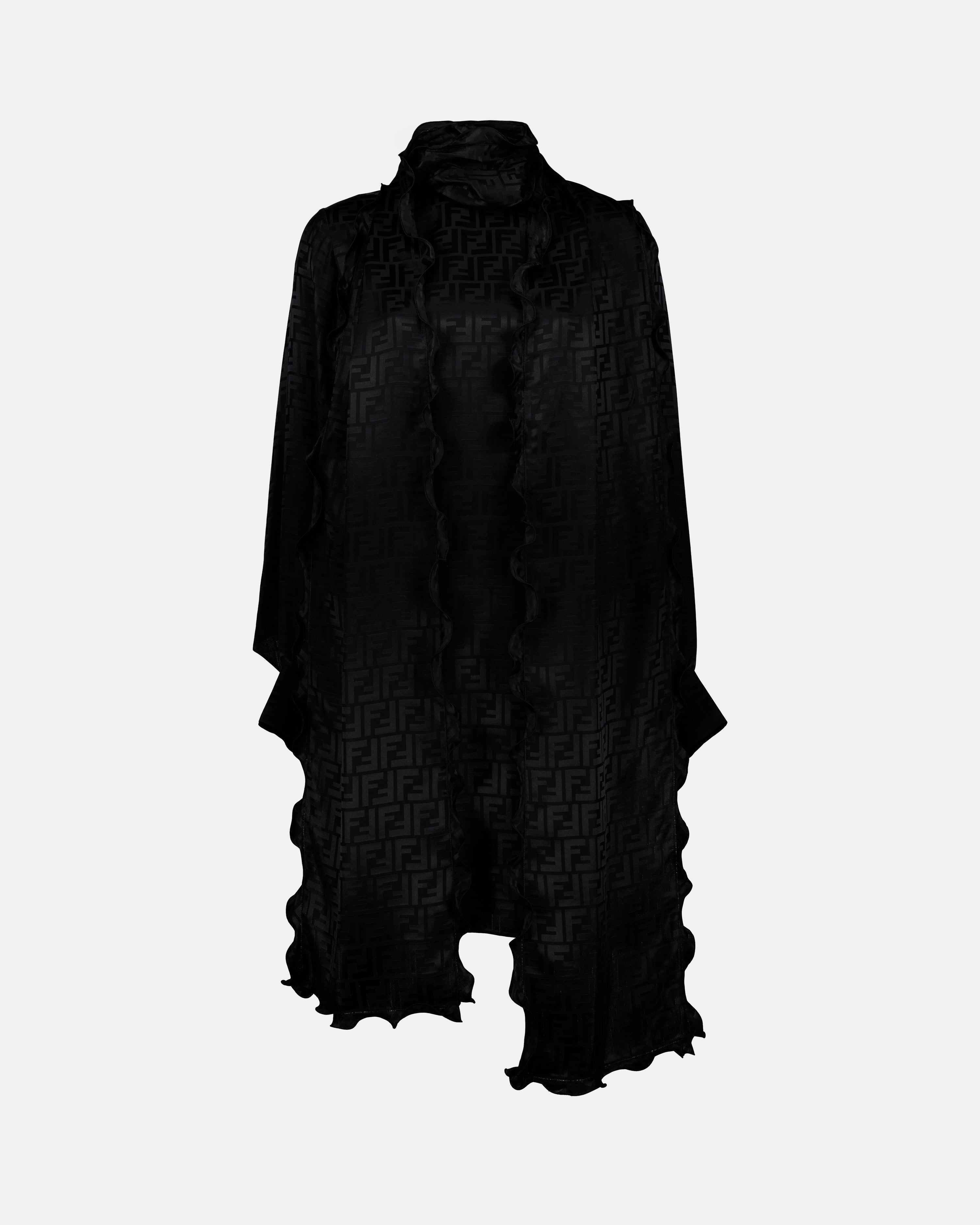 Robes Robe en soie FF Fendi Noir Femme