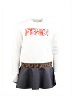 Vestuário Robe FF Fendi Branco Crianças