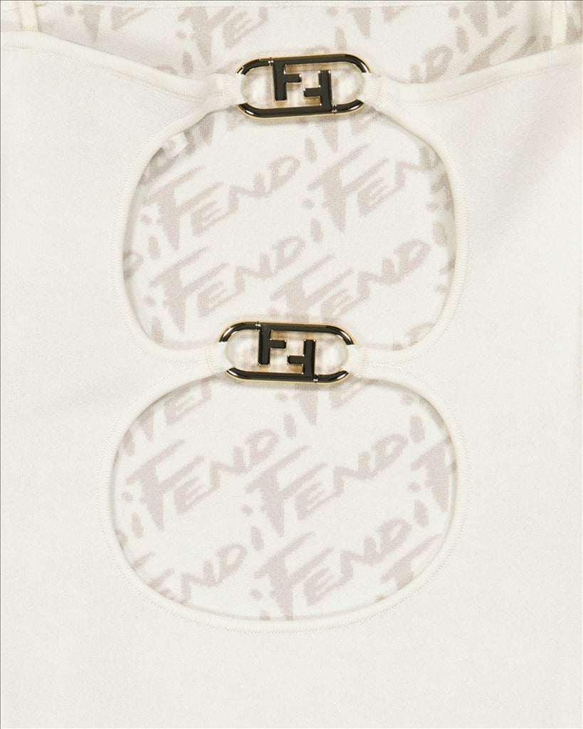 ドレス シースドレス Fendi 白 女性