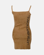 Vestidos Robe Fuzzy Off-White Marrom Femme