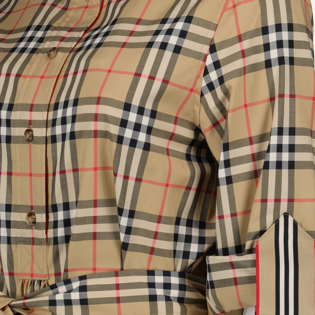 Robes Robe Giovanna à carreaux Burberry Beige Femme