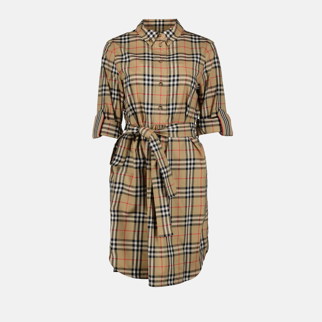 Robes Robe Giovanna à carreaux Burberry Beige Femme