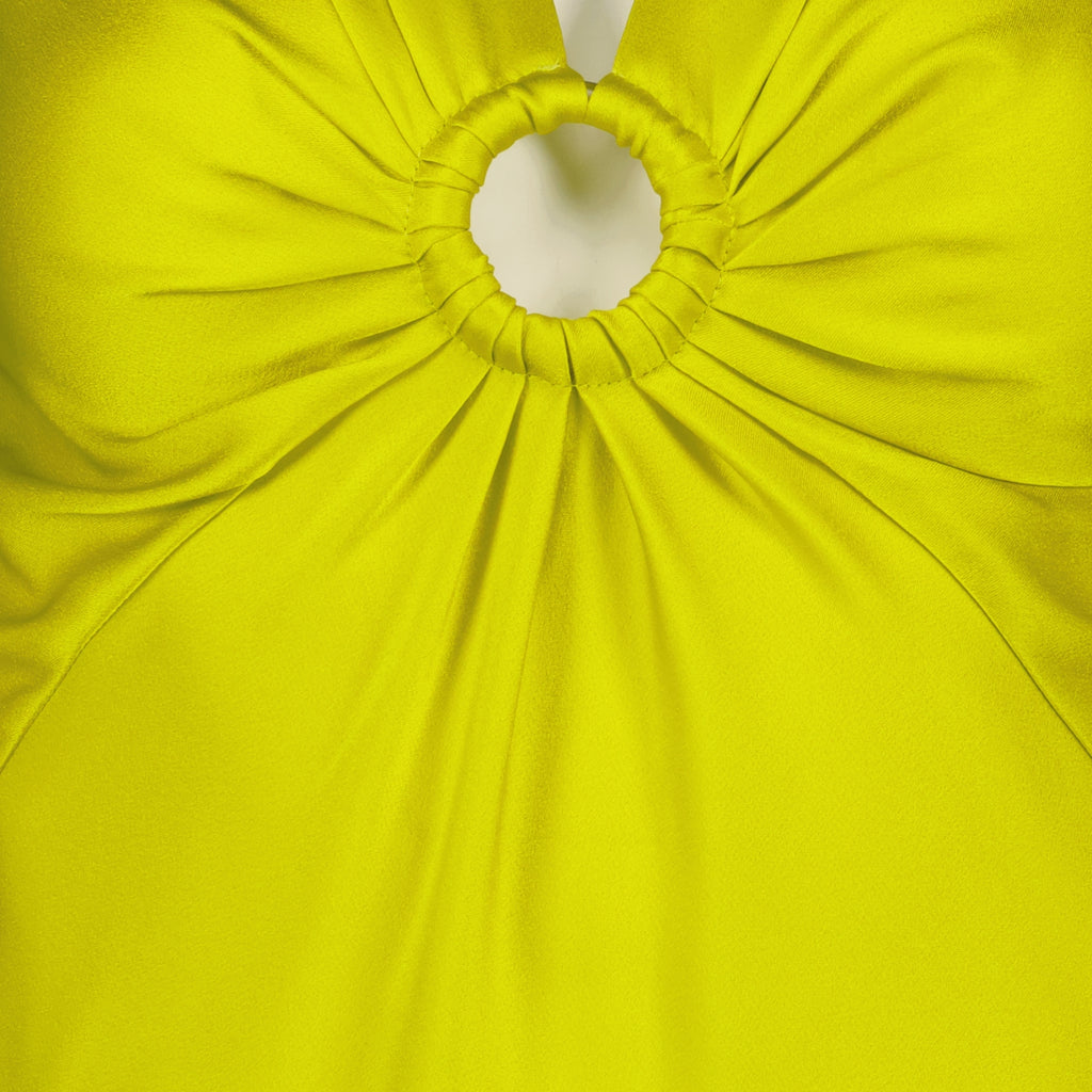 Robes Robe en satin Stella McCartney Jaune Femme