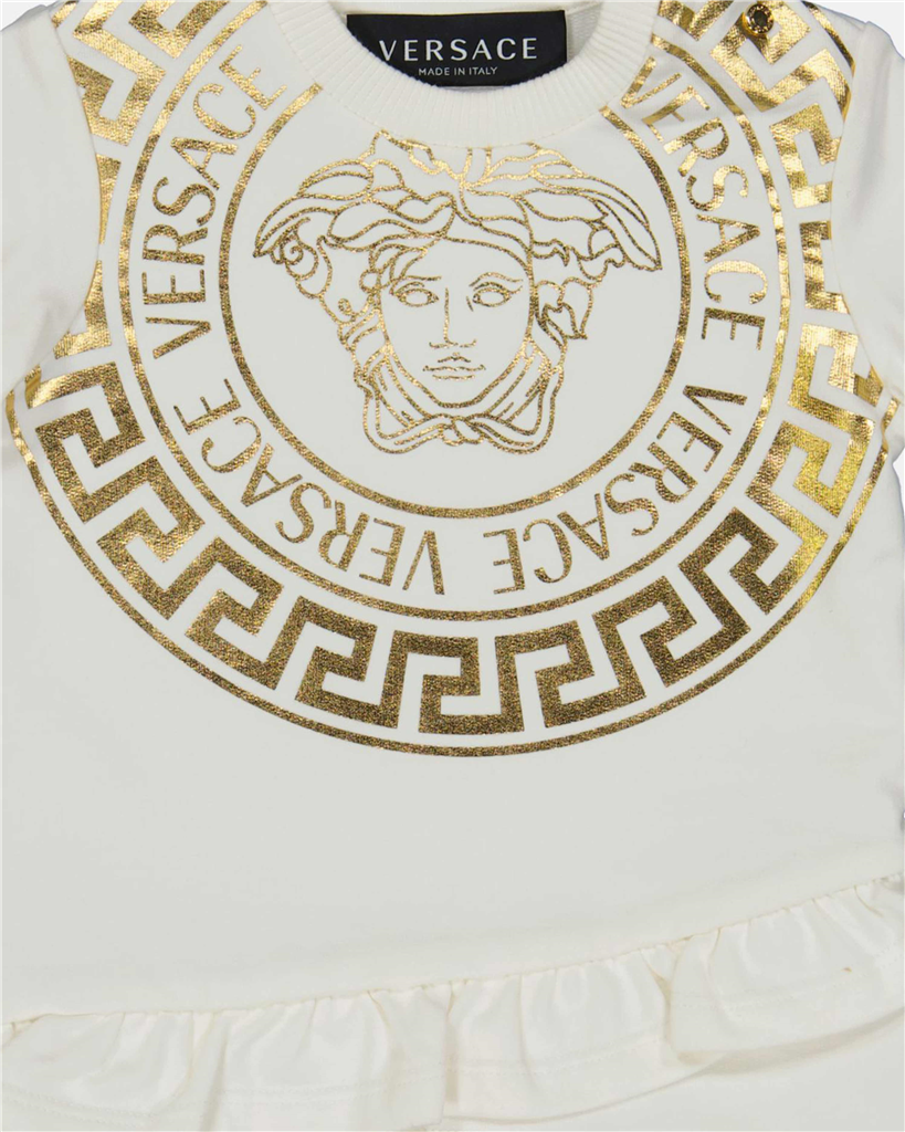 versace dress white Medusa Greca Versace Dress