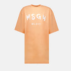 Abiti Robe T-shirt MSGM Arancia Femme