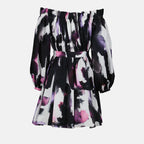 Dresses Watercolor Graffiti Dress Alexander McQueen Black Women