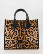 Borse tote Sac cabas léopard Dolce & Gabbana Marrone Femme