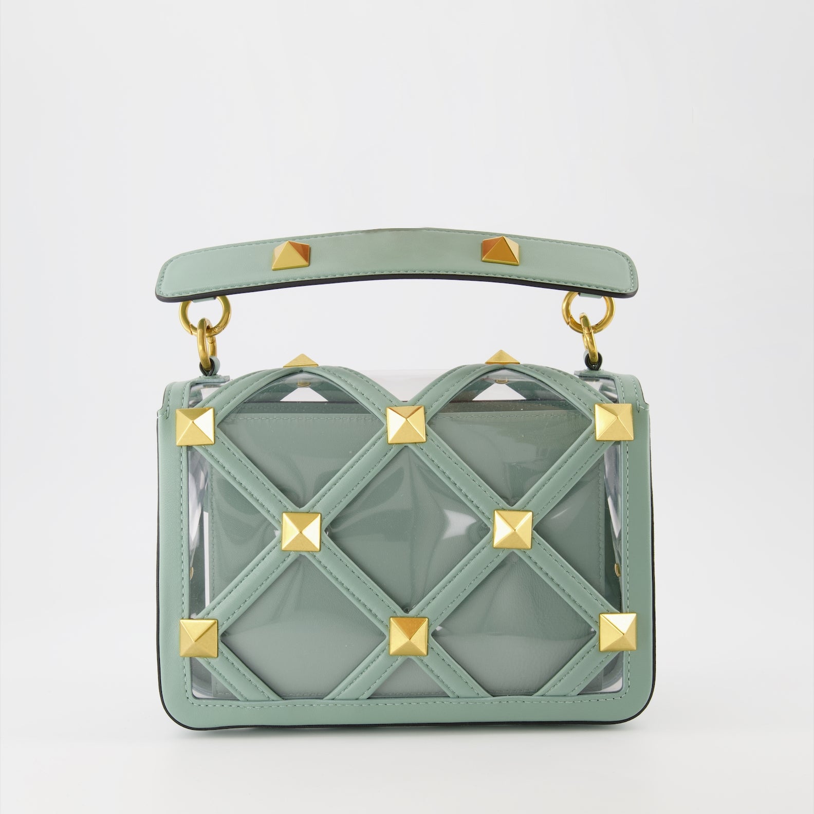 Sacs à main et épaule Sac avec chaîne Roman Stud Valentino Garavani Vert Femme