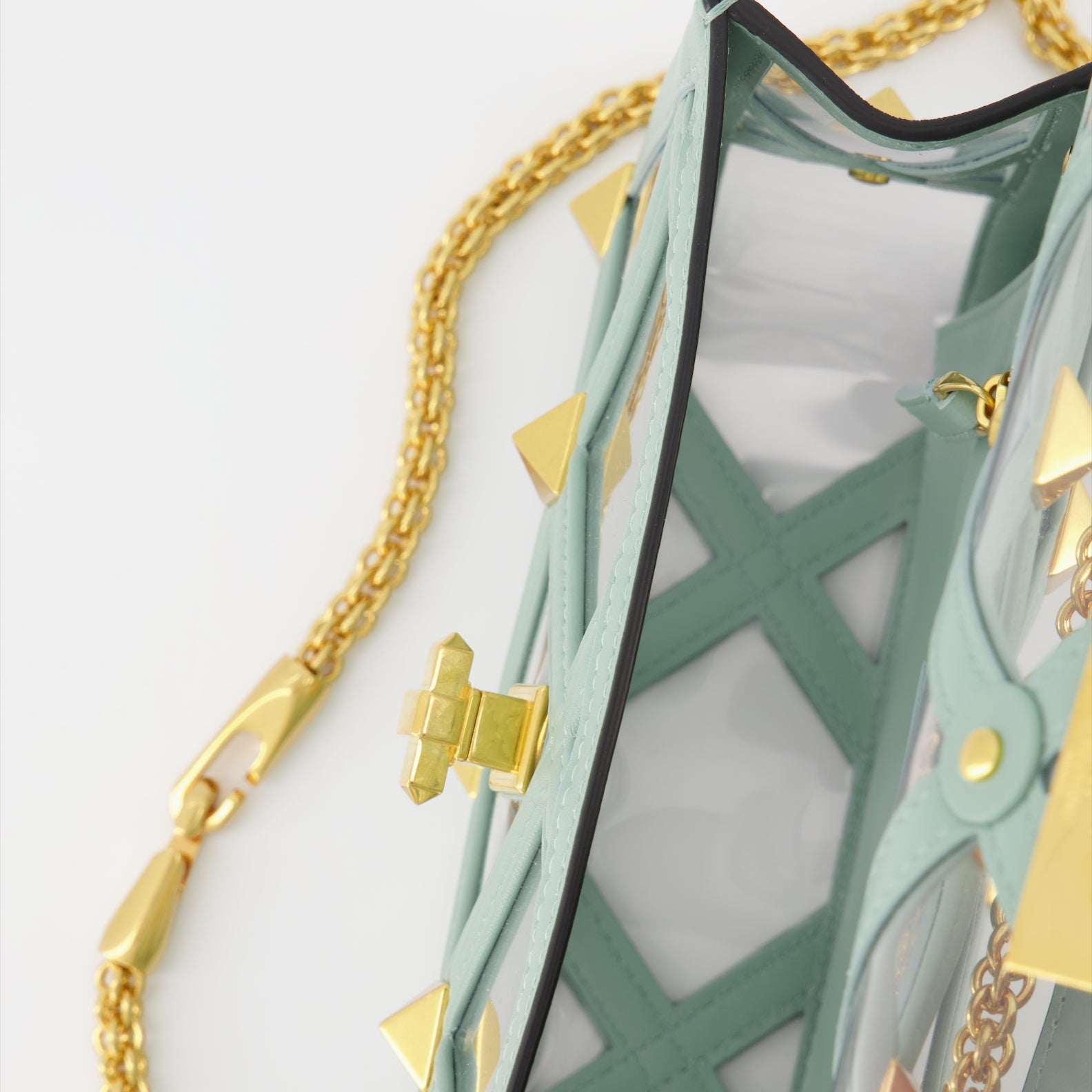 Sacs à main et épaule Sac avec chaîne Roman Stud Valentino Garavani Vert Femme