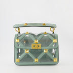 Sacs à main et épaule Sac avec chaîne Roman Stud Valentino Garavani Vert Femme