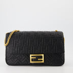 Sac Baguette en cuir noir