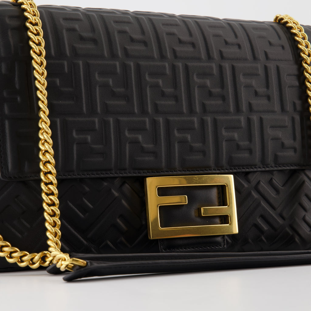 Sac Baguette en cuir noir