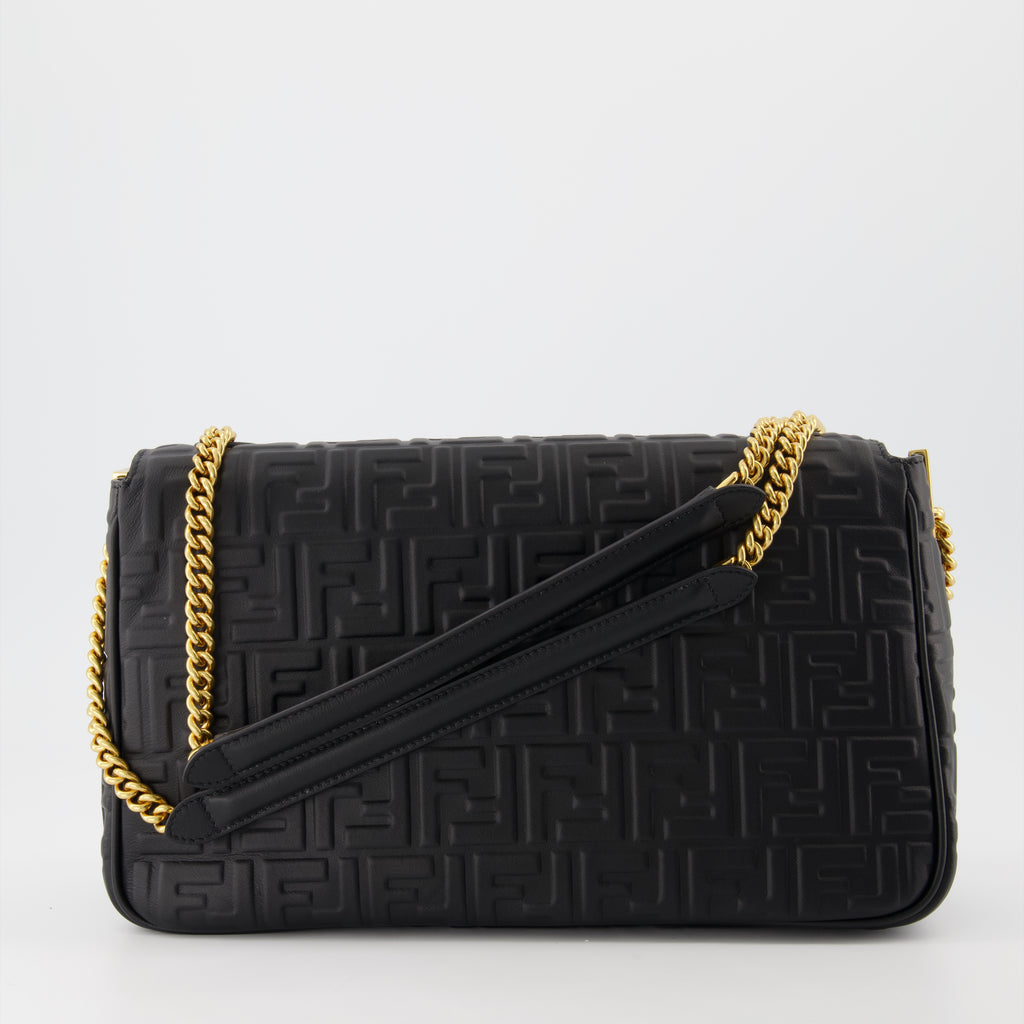 Sac Baguette en cuir noir