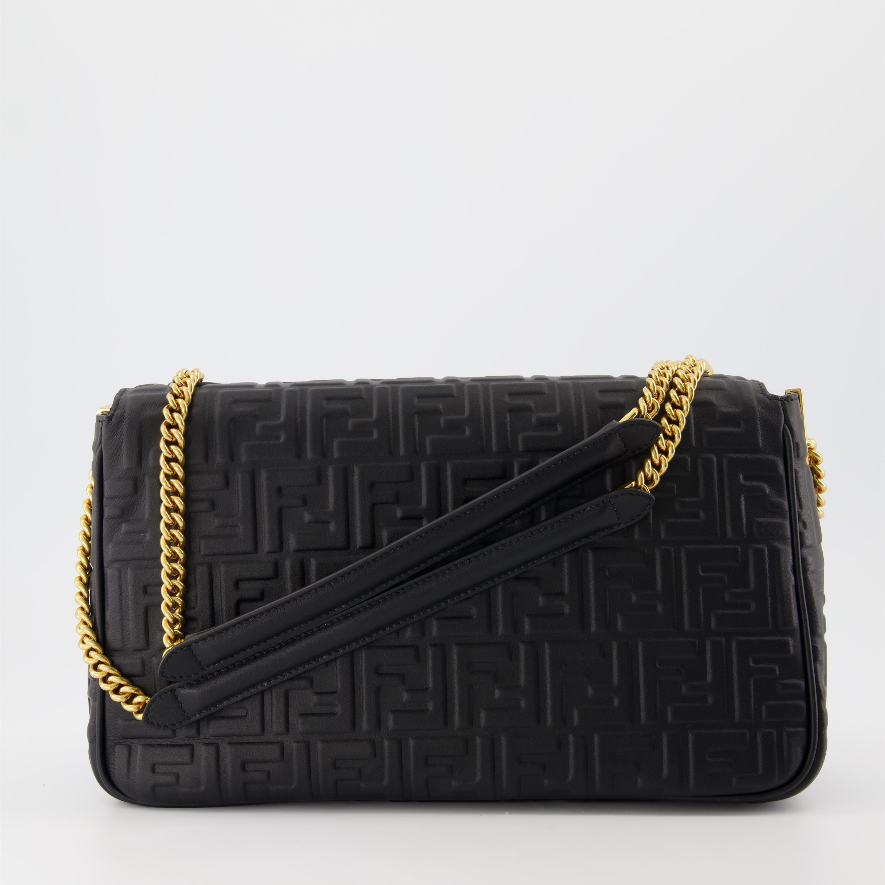 Sac Baguette en cuir noir