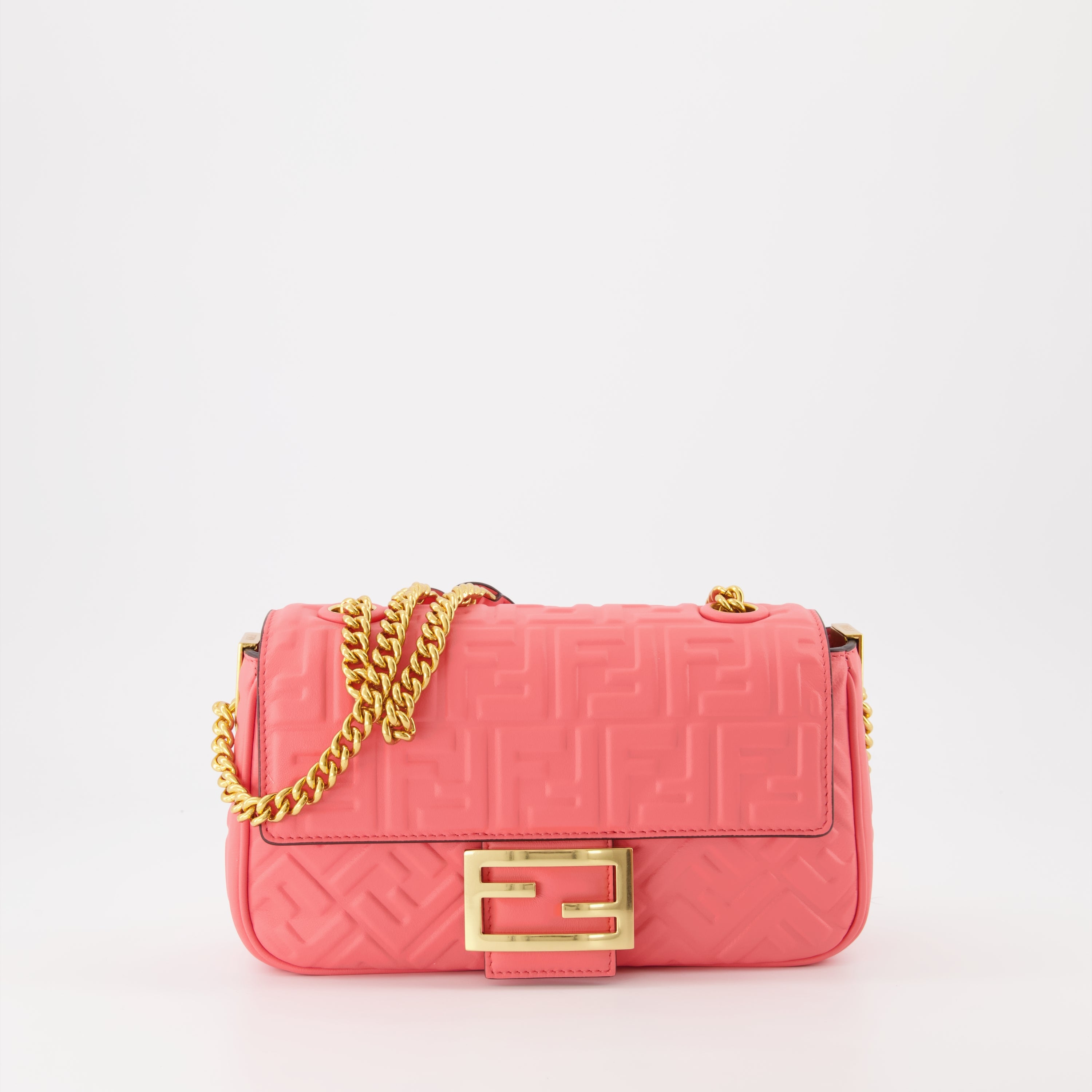 Sac Baguette en cuir rose