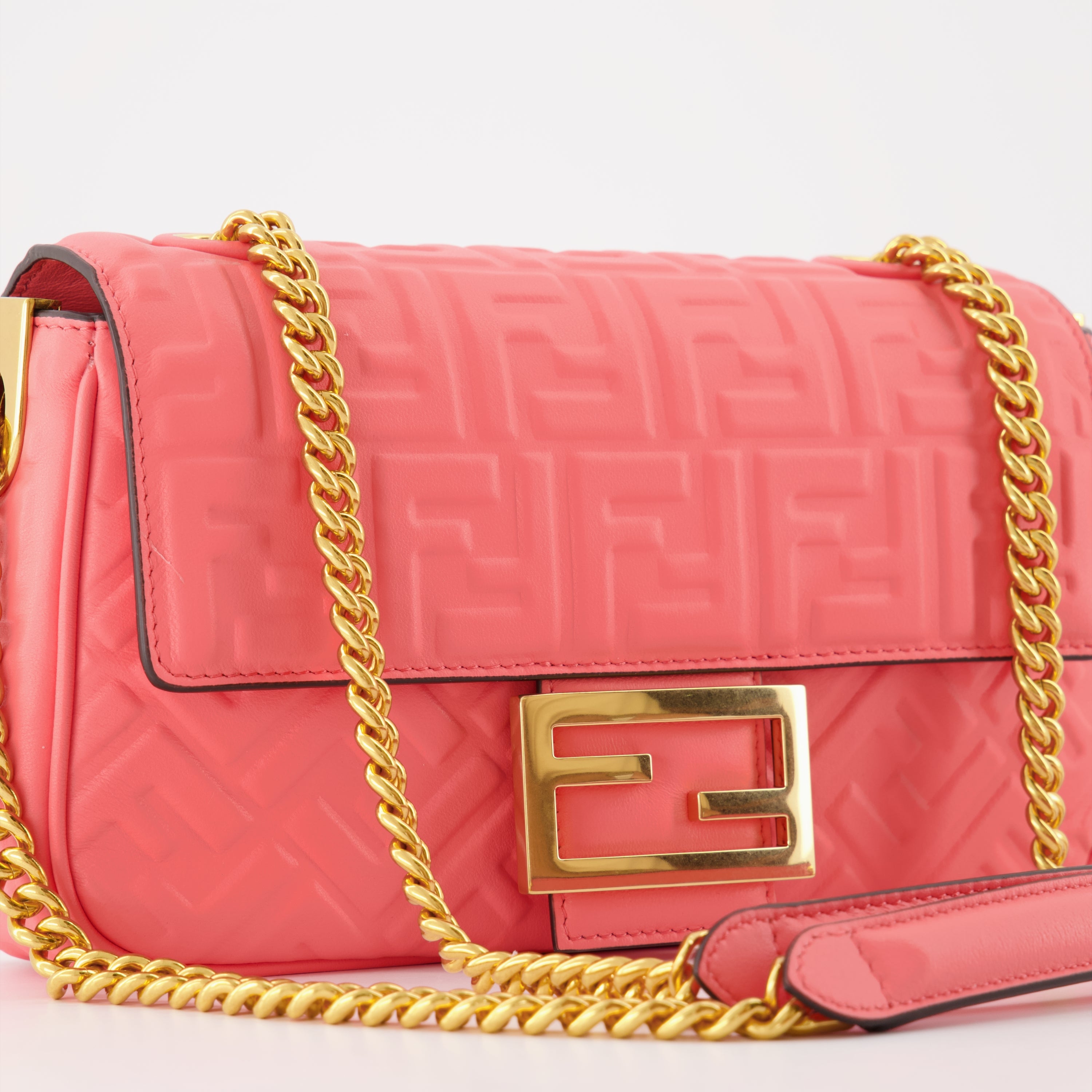 Sac Baguette en cuir rose