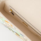 Sac Baguette en toile multicolore