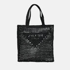 Tote bags Raffia bag Prada Black Women