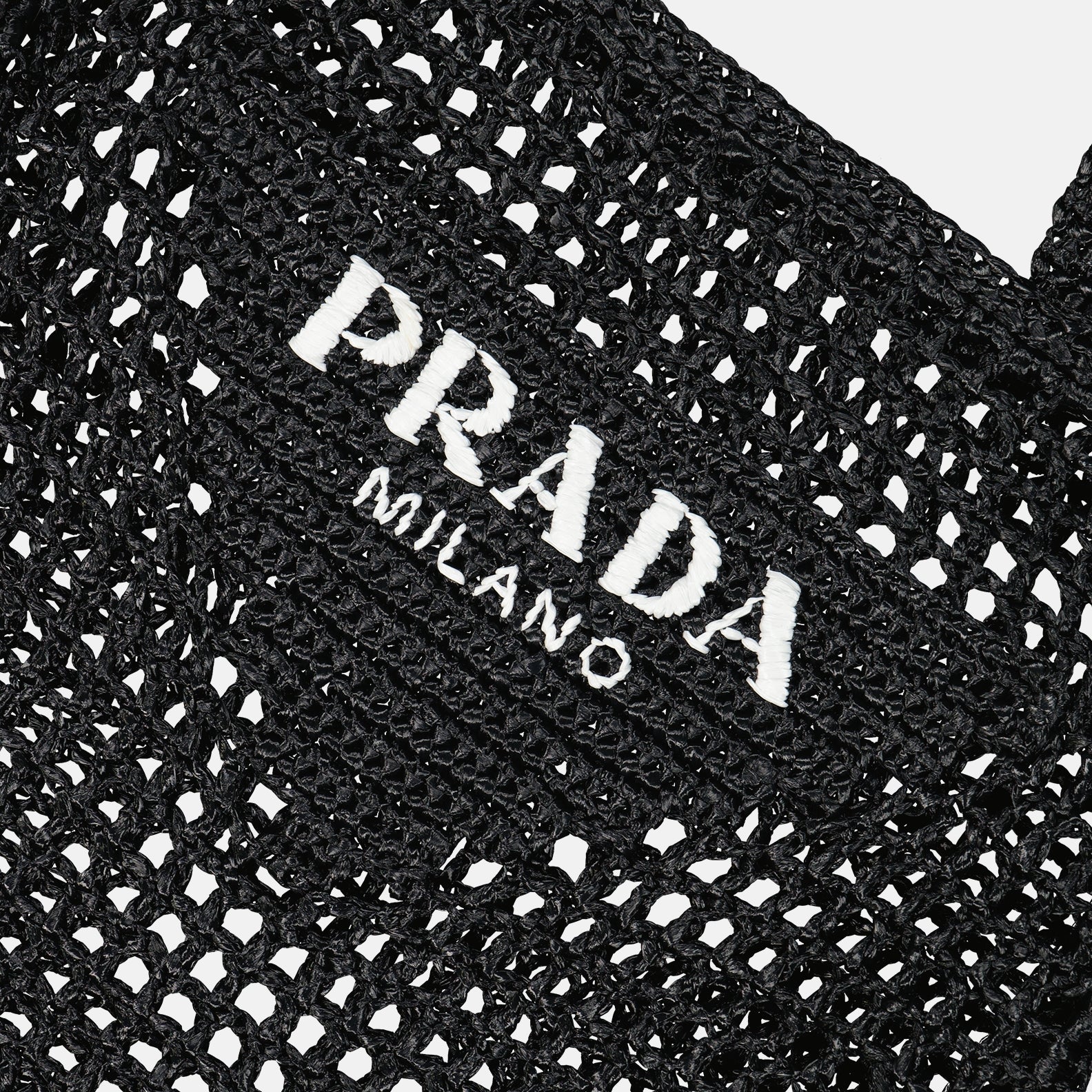 Tote bags Raffia bag Prada Black Women