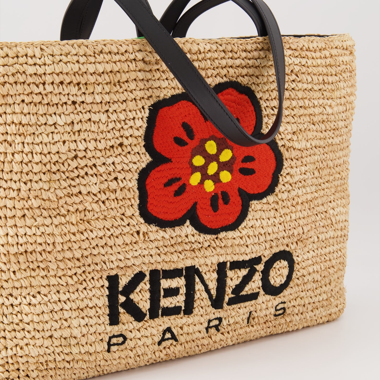 Borse tote Sacs cabas en raphia Kenzo Beige Femme