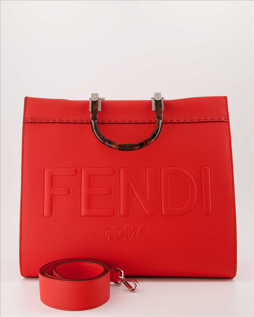 Borse tote Sacs cabas Sunshine Fendi Rosso Femme