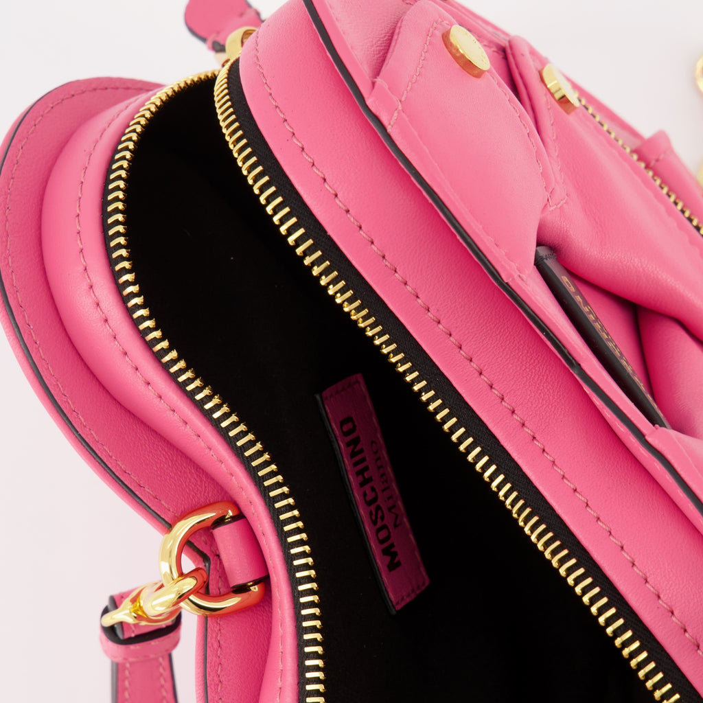 핸드백 및 숄더백 Sac coeur Biker Moschino 분홍색 Femme