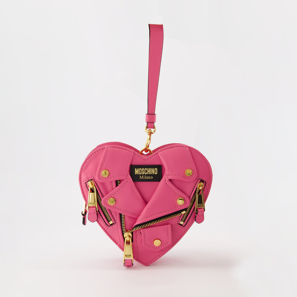 핸드백 및 숄더백 Sac coeur Biker Moschino 분홍색 Femme