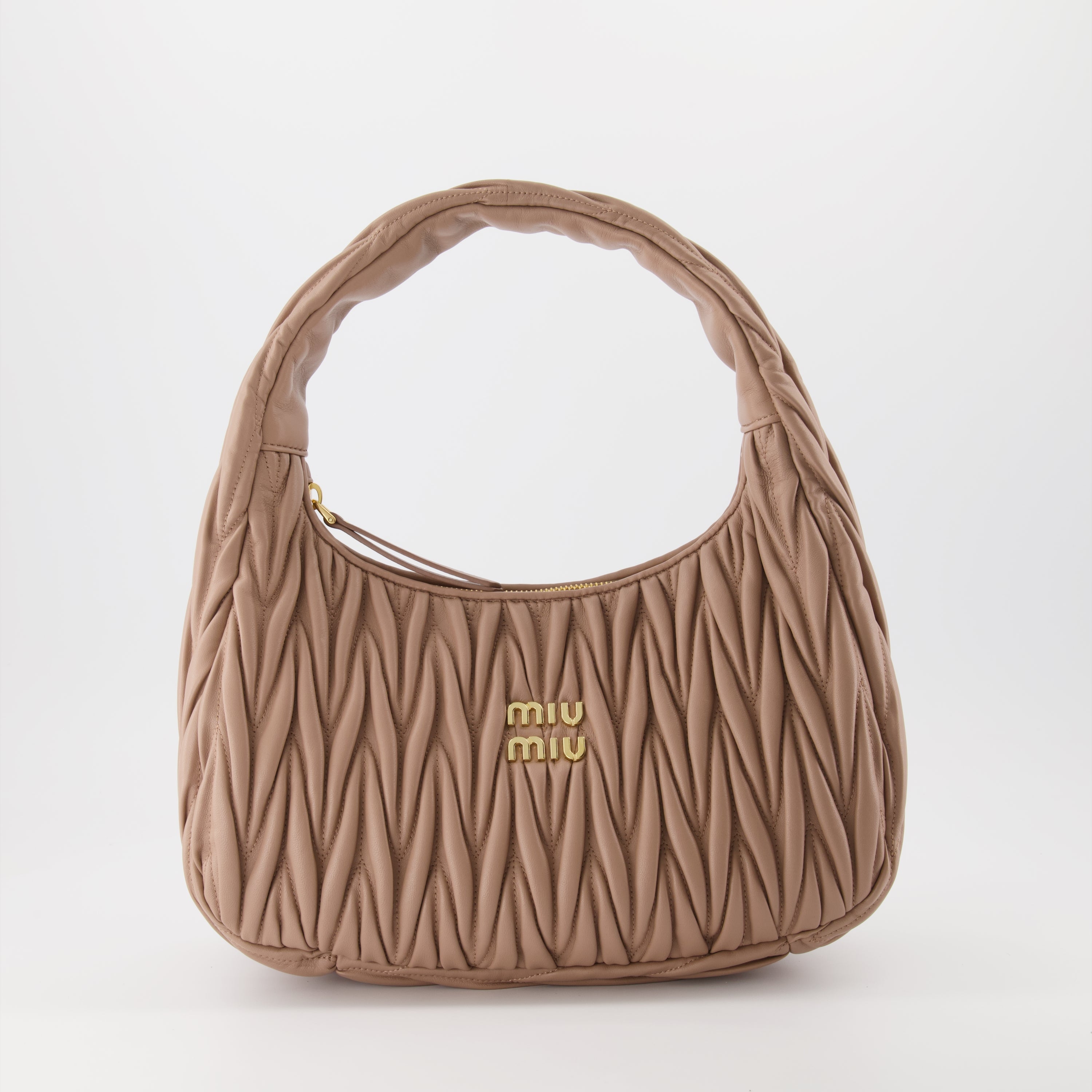 Sac hobo Miu Wander marron