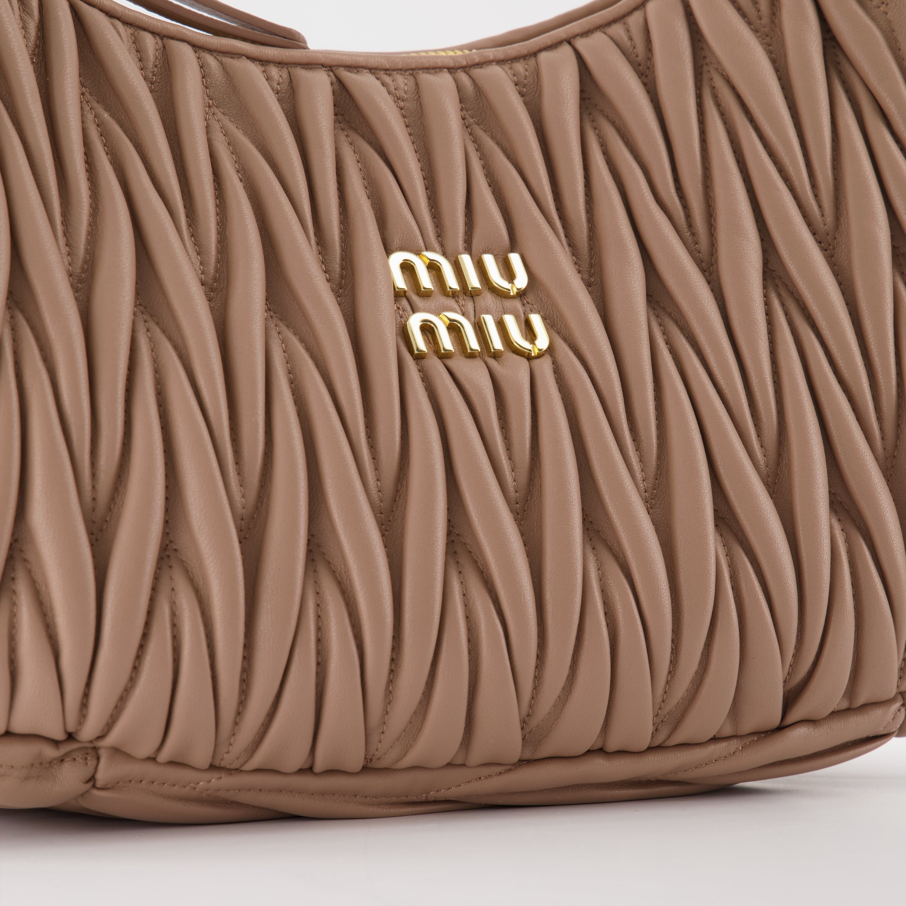 Sac hobo Miu Wander marron
