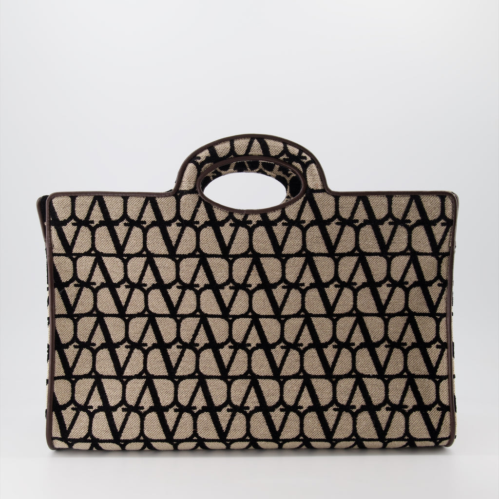 Bolsas tote Sac le Troisième en toile Valentino Garavani Marrom Femme