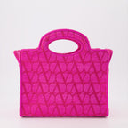 Sacs cabas Sac le Troisième en toile Valentino Garavani Rose Femme