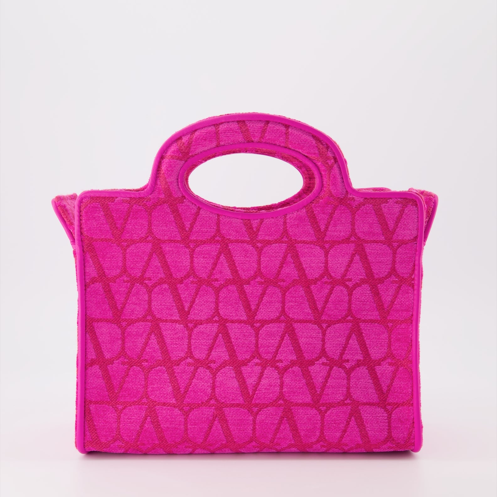 Sacs cabas Sac le Troisième en toile Valentino Garavani Rose Femme