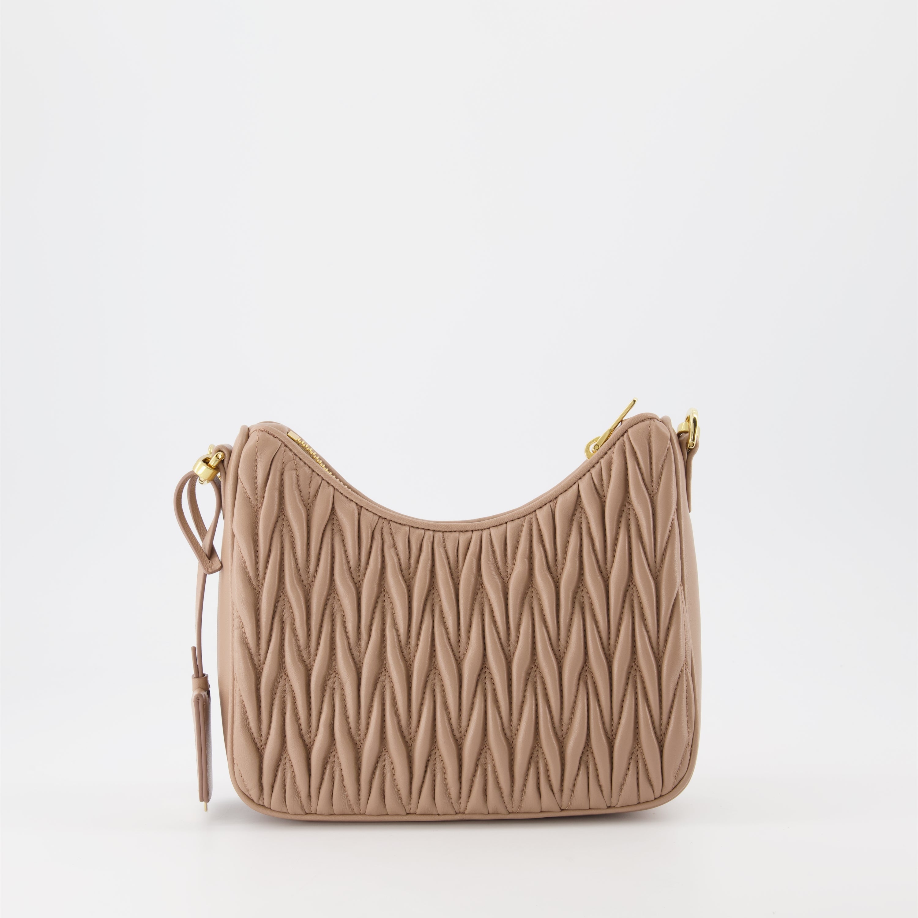 Sac matelassé cuir nappa marron