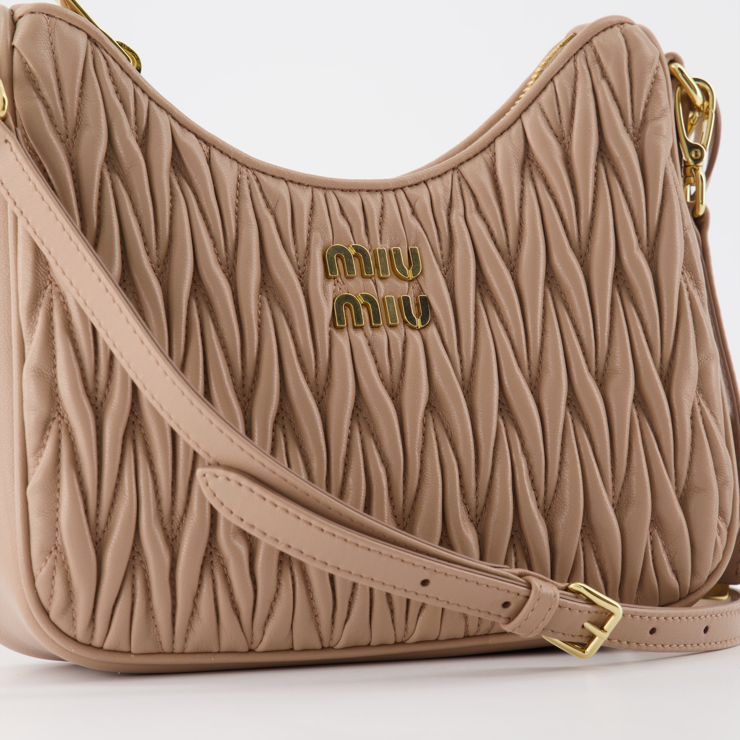 Sac matelassé cuir nappa marron