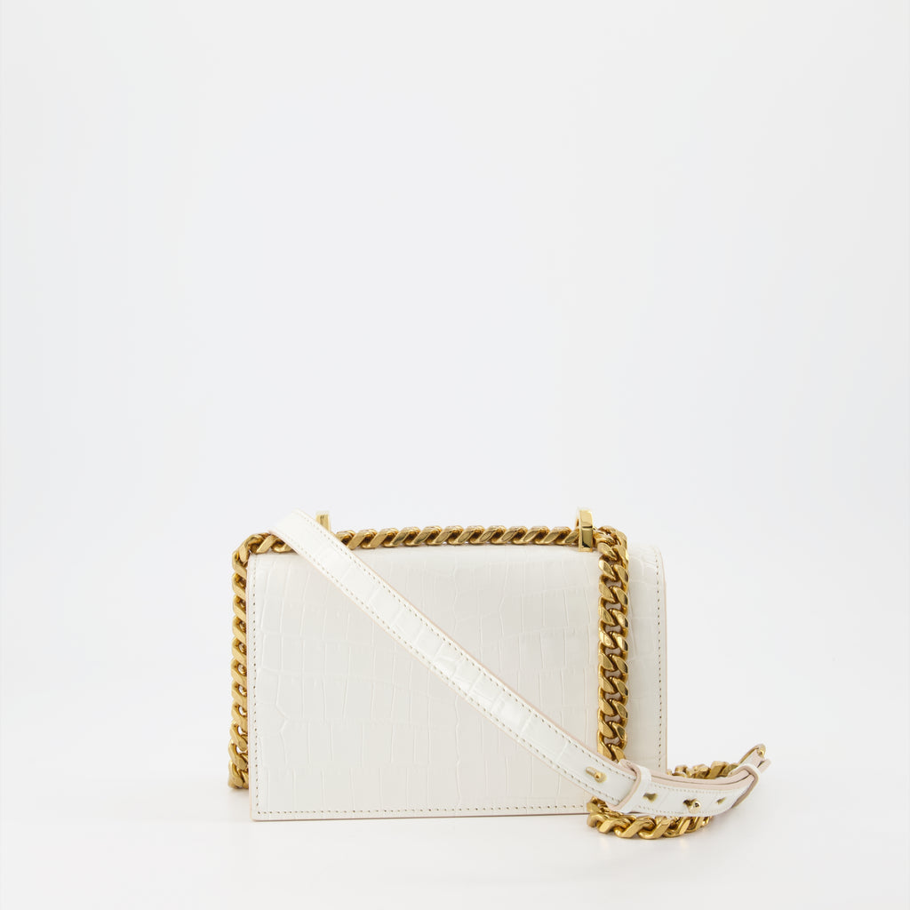 Sac Mini Jewelled Satchel blanc