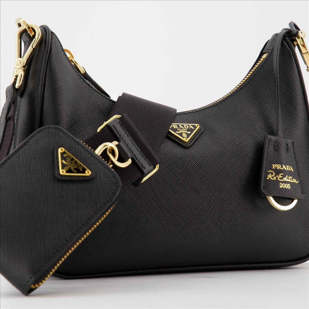 Borse a tracolla Sac Re-Édition Saffiano Prada Nero Femme